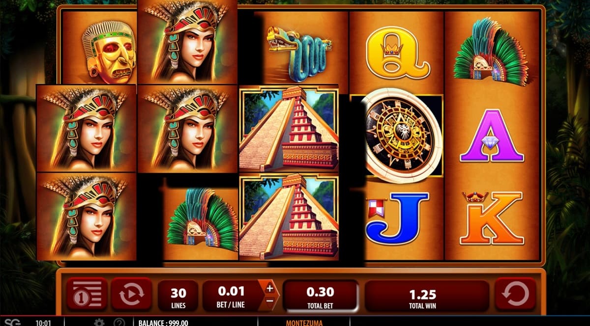 Montezuma slot maşınında Aztek tanrısının təcəssümü